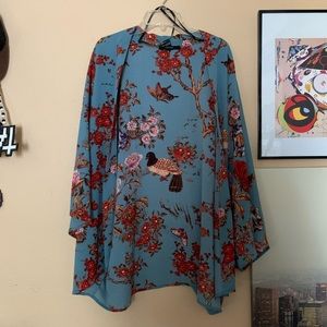 Forever 21 Turquoise Kimono